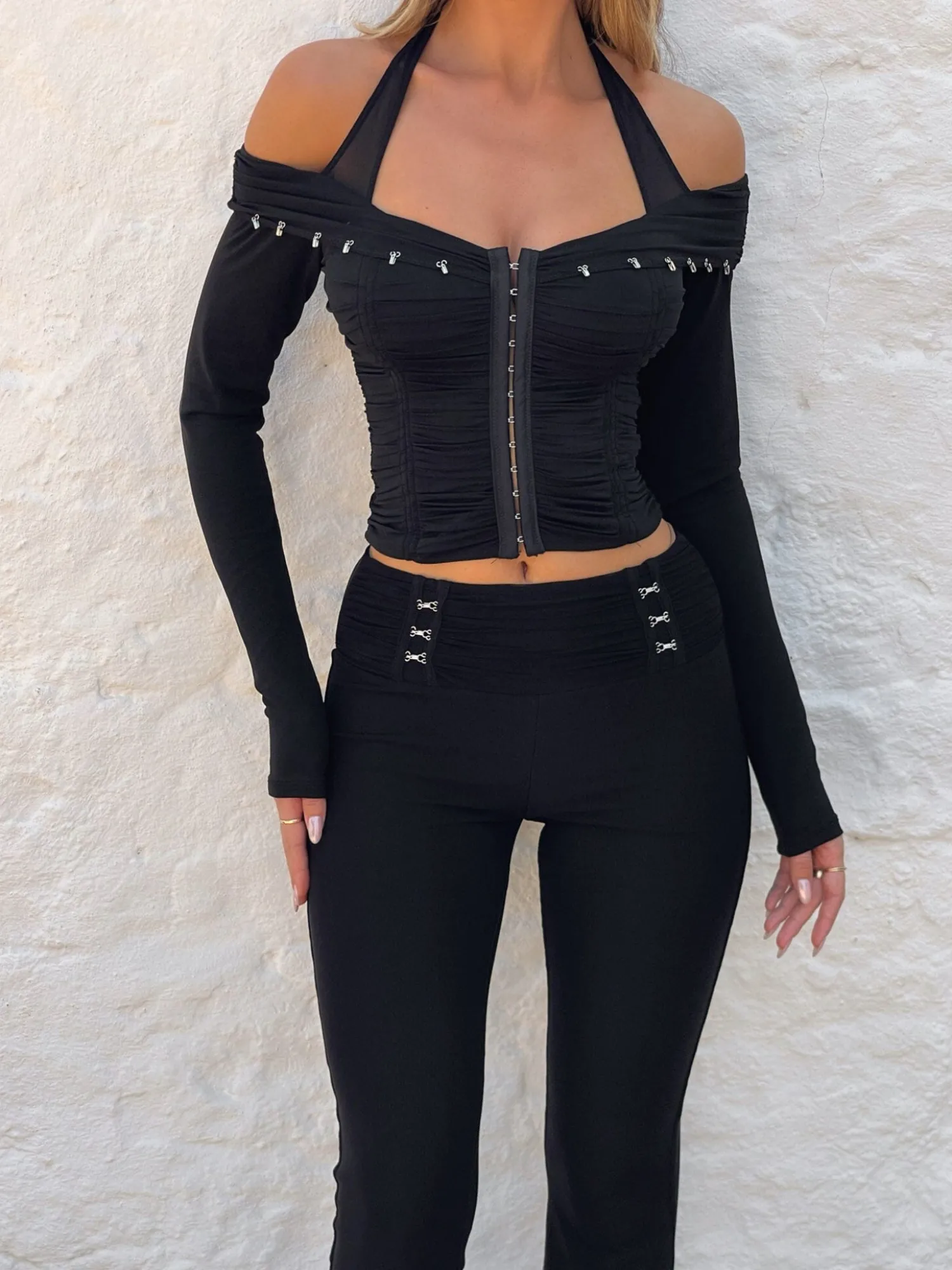 Dongguan Ma Yi Clothing Co., Ltd ROYANNA LONG SLEEVE TOP BLACK Cheap